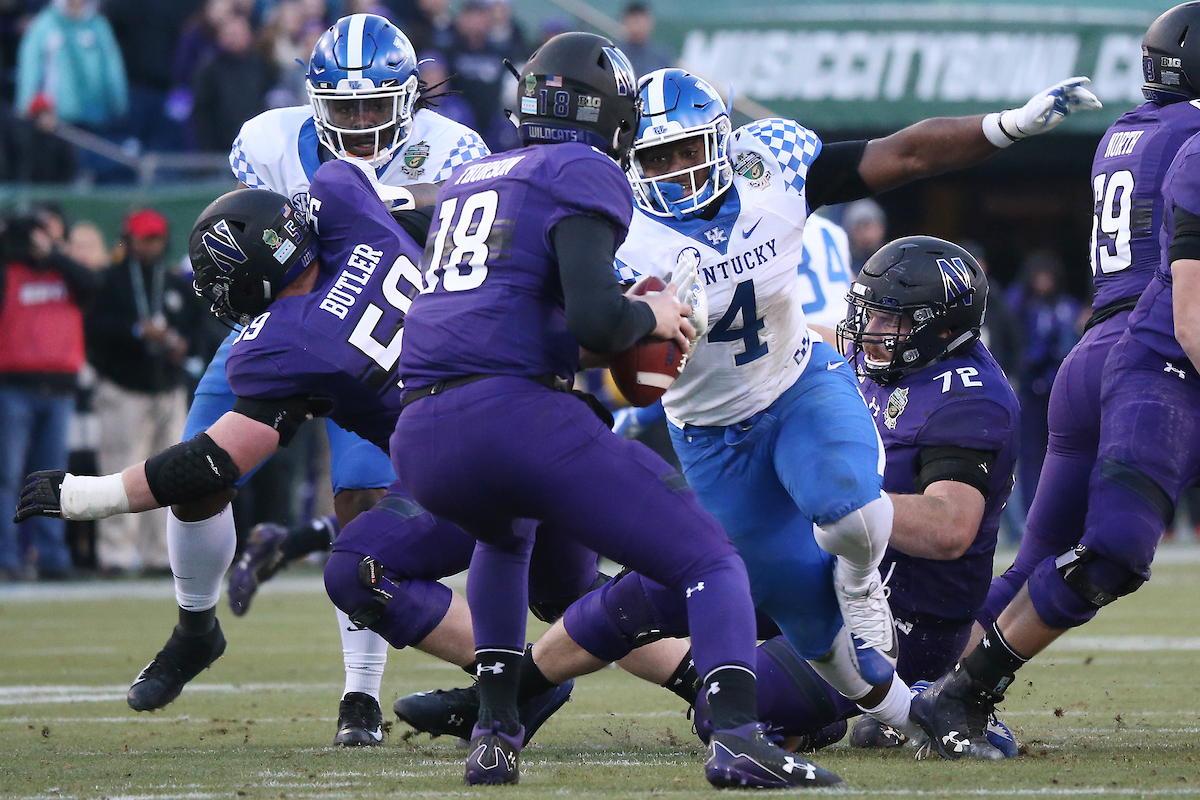 Joshua Paschal.

The University of Kentucky football team falls to Northwestern 23-24 in the Music City Bowl on Friday, December 29, 2017, at Nissan Field in Nashville, Tn.

Photo by Chet White | UK Athletics