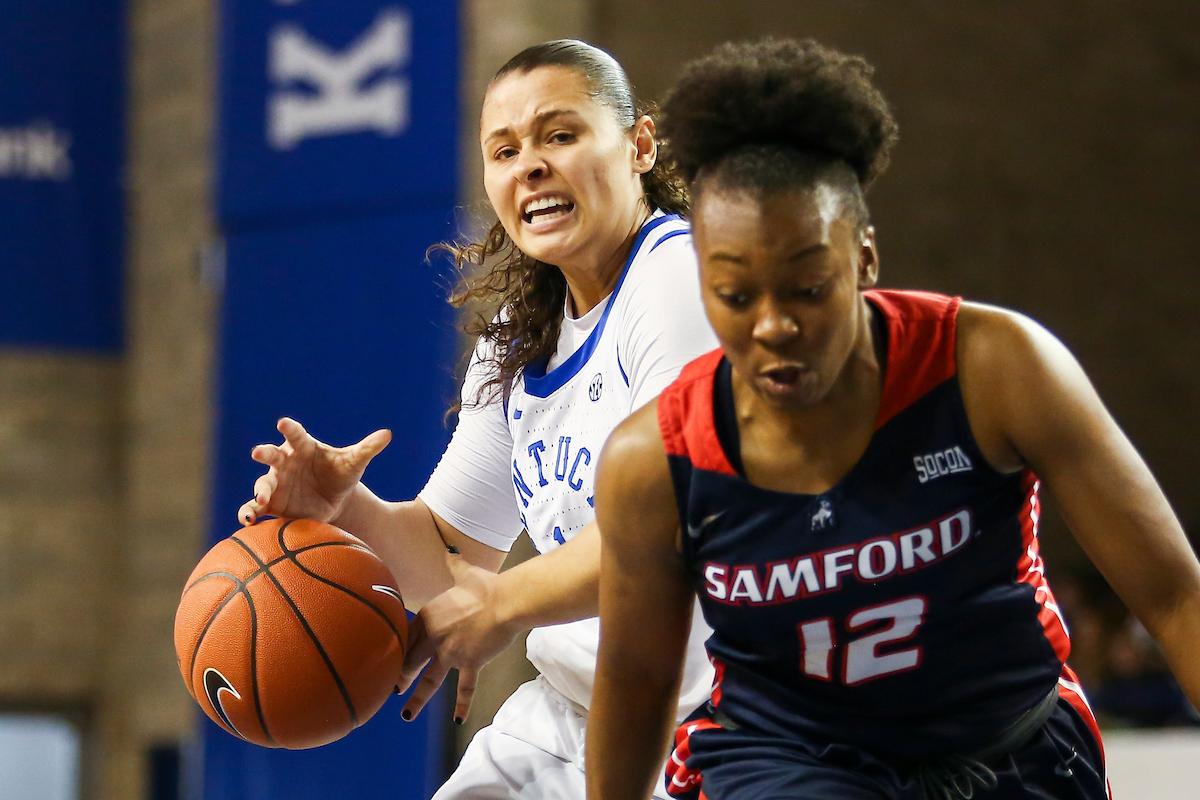 Sabrina Haines.

Kentucky beats Samford 79-49.

Photo by Hannah Phillips | UK Athletics