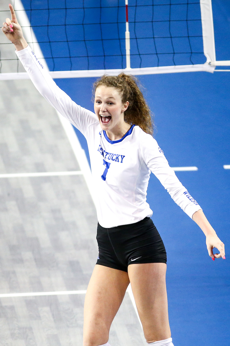 Sophie Fischer. 

Volleyball Blue White Match.

Photo by Eddie Justice | UK Athletics