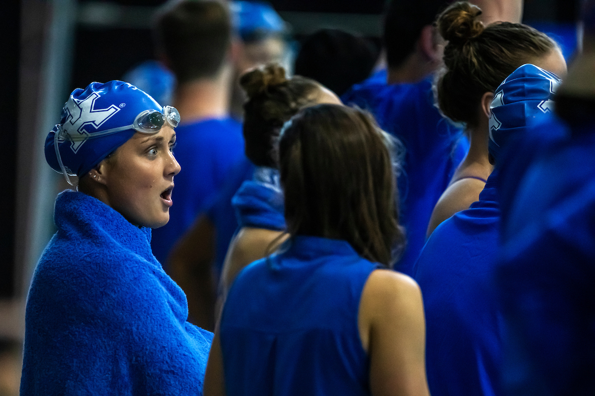 Riley Gaines.

2019 Blue-White meet.

Photo by Grant Lee | UK Athletics