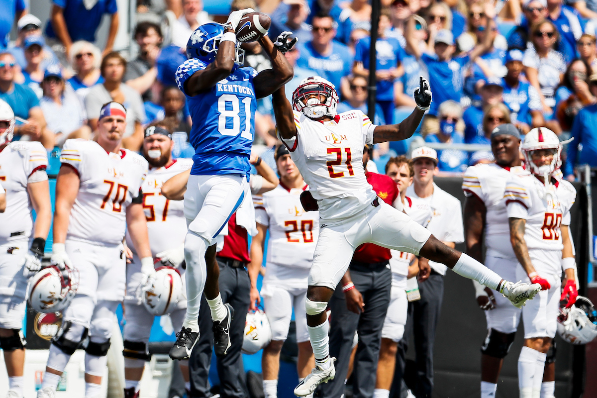 Isaiah Epps.

UK beat ULM 45-10.

Photos by Chet White | UK Athletics