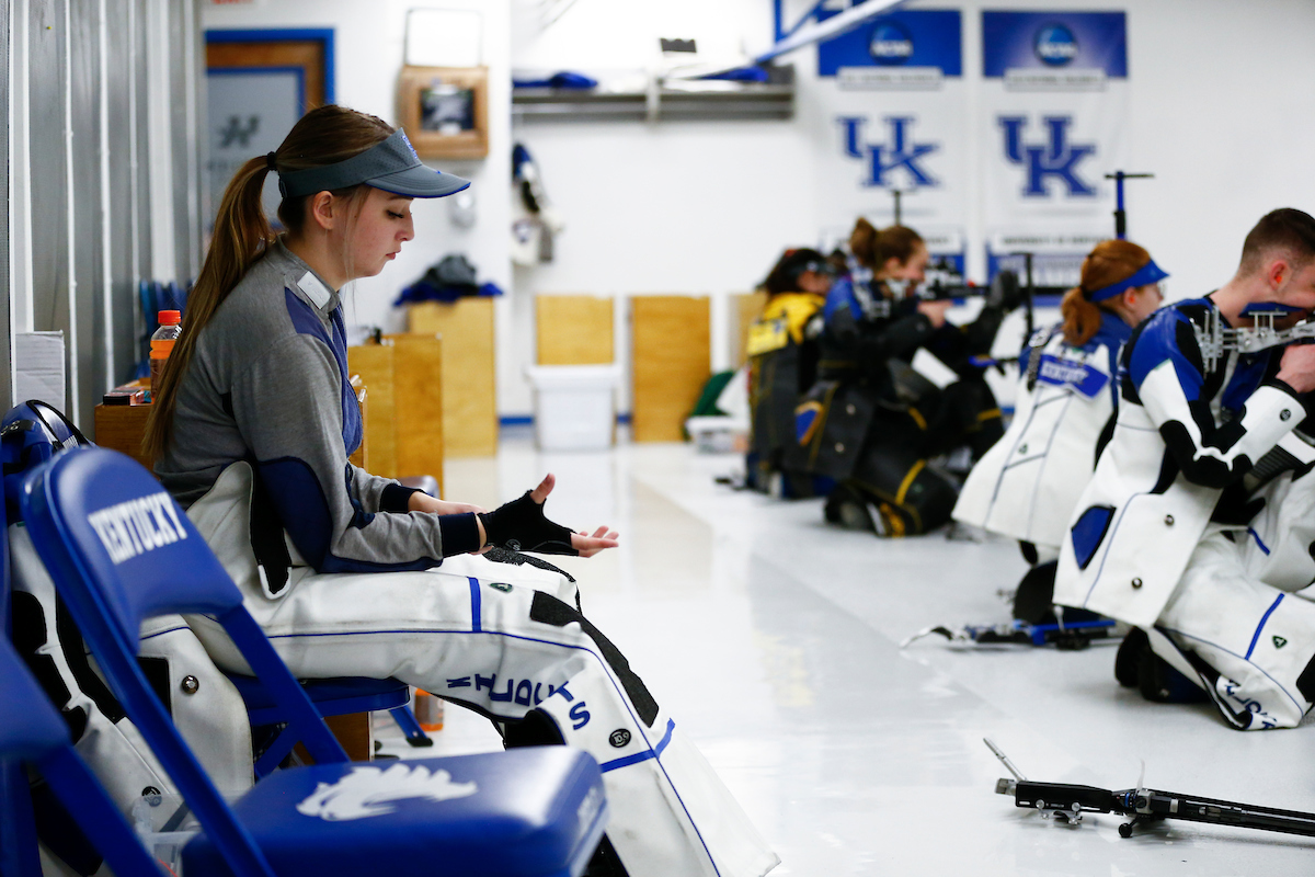 Emmie Sellers. 

Kentucky NCAA Rifle Qualifier. 

Photo By Barry Westerman | UK Athletics