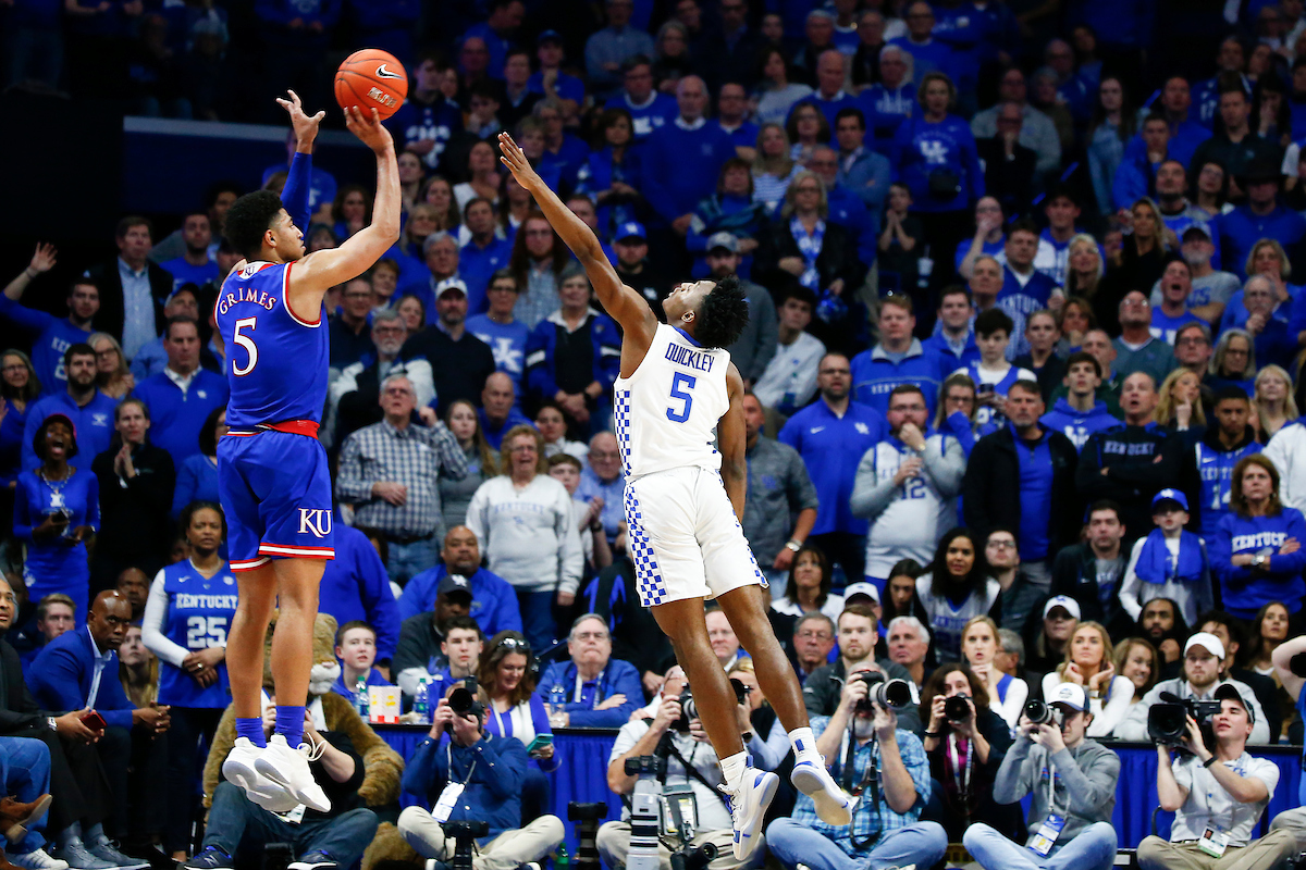 Immanuel Quickley.

The UK men's basketball team beat Kansas 71-63 at Rupp Arena on Saturday, January 26, 2019.

Photo by Chet White| UK Athletics