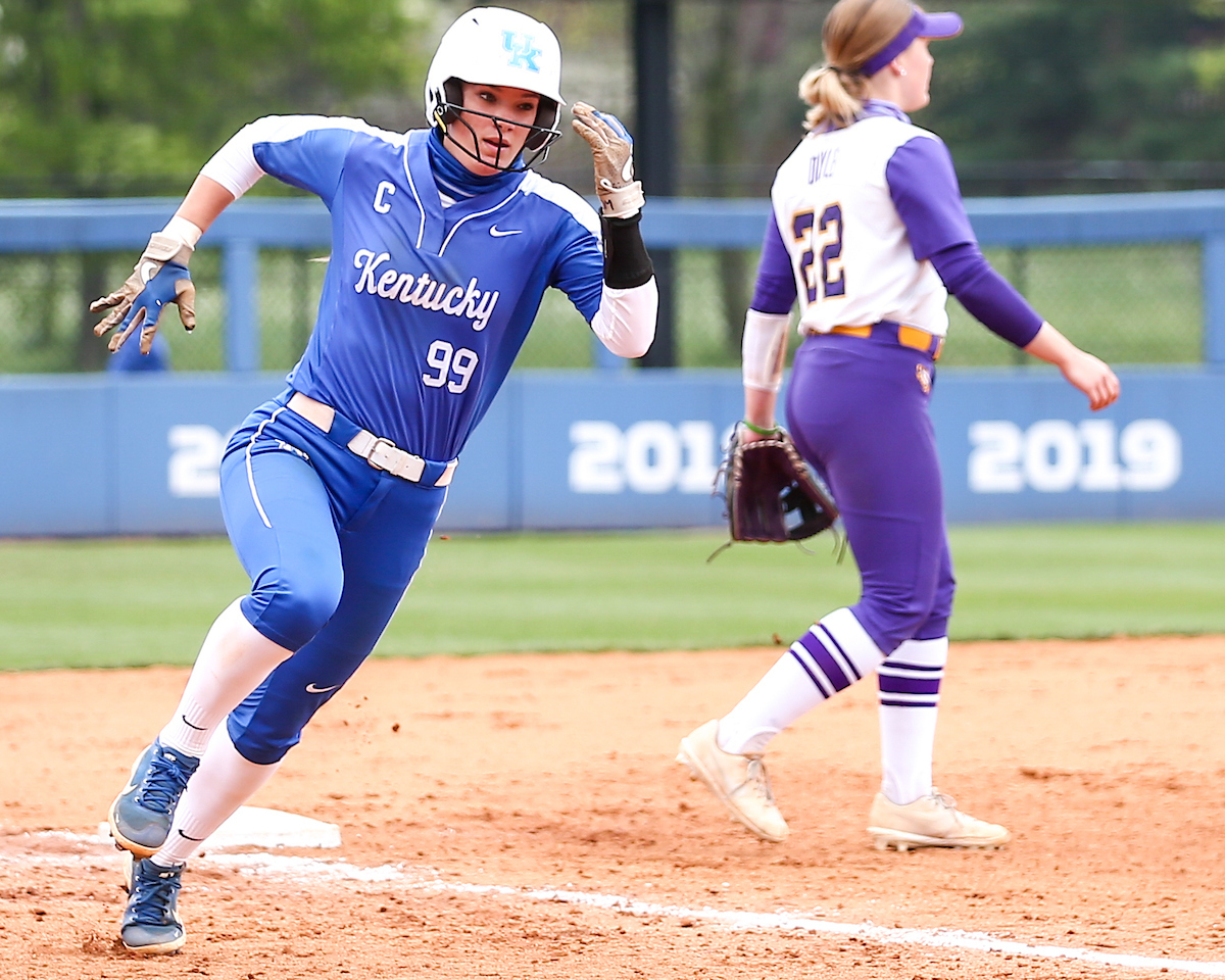 Kayla Kowalik. 

Kentucky loses to LSU 10-7. 

Photo by Eddie Justice | UK Athletics