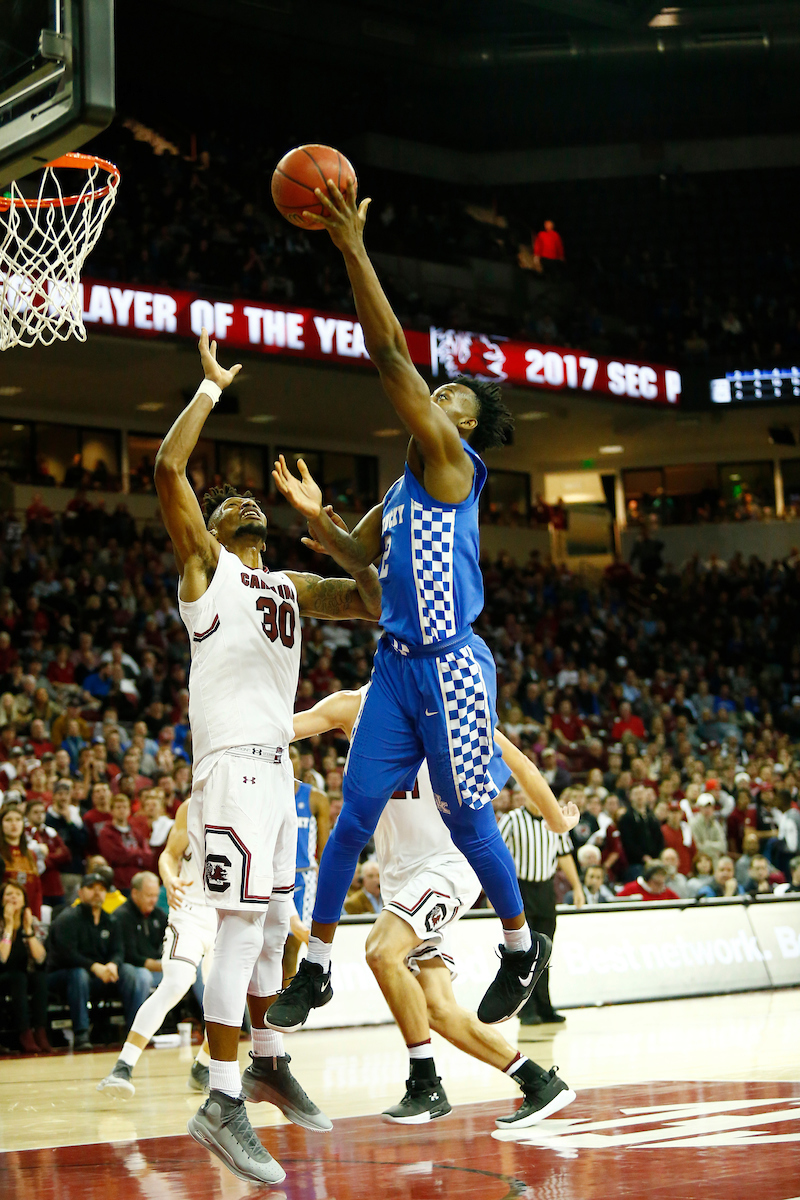 Jarred Vanderbilt.

The University of Kentucky men?s basketball falls to South Carolina 76-68 on Wednesday, 
January 16th, 2018, at Colonial Life Arena in Columbia, SC.

Photo by Quinn Foster I UK Athletics