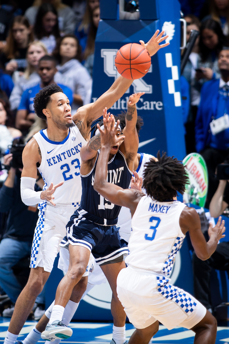 EJ Montgomery. Tyrese Maxey.

Kentucky beat Mount St. Mary’s 82-62.

Photo by Chet White | UK Athletics