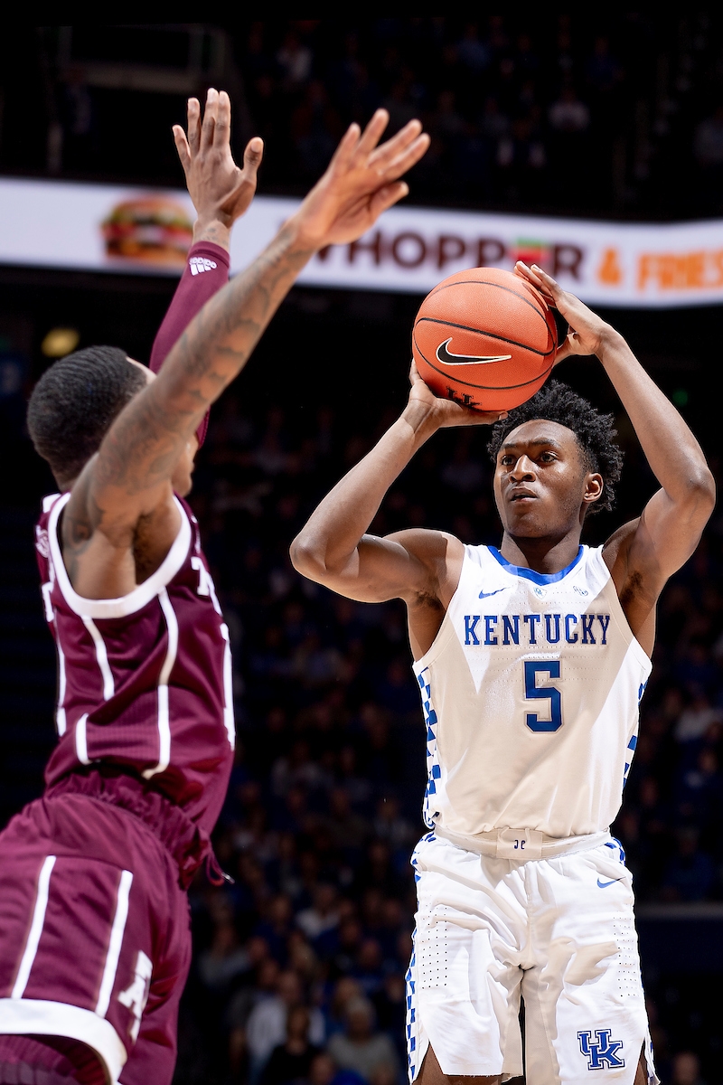 Immanuel Quickley.

Kentucky beat Texas A&M 85-74 on Tuesday, January 8, 2019.

Photo by Chet White | UK Athletics