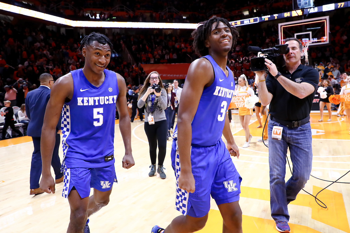 Immanuel Quickley. Tyrese Maxey.

Kentucky beat Tennessee, 77-64.

Photo by Elliott Hess | UK Athletics