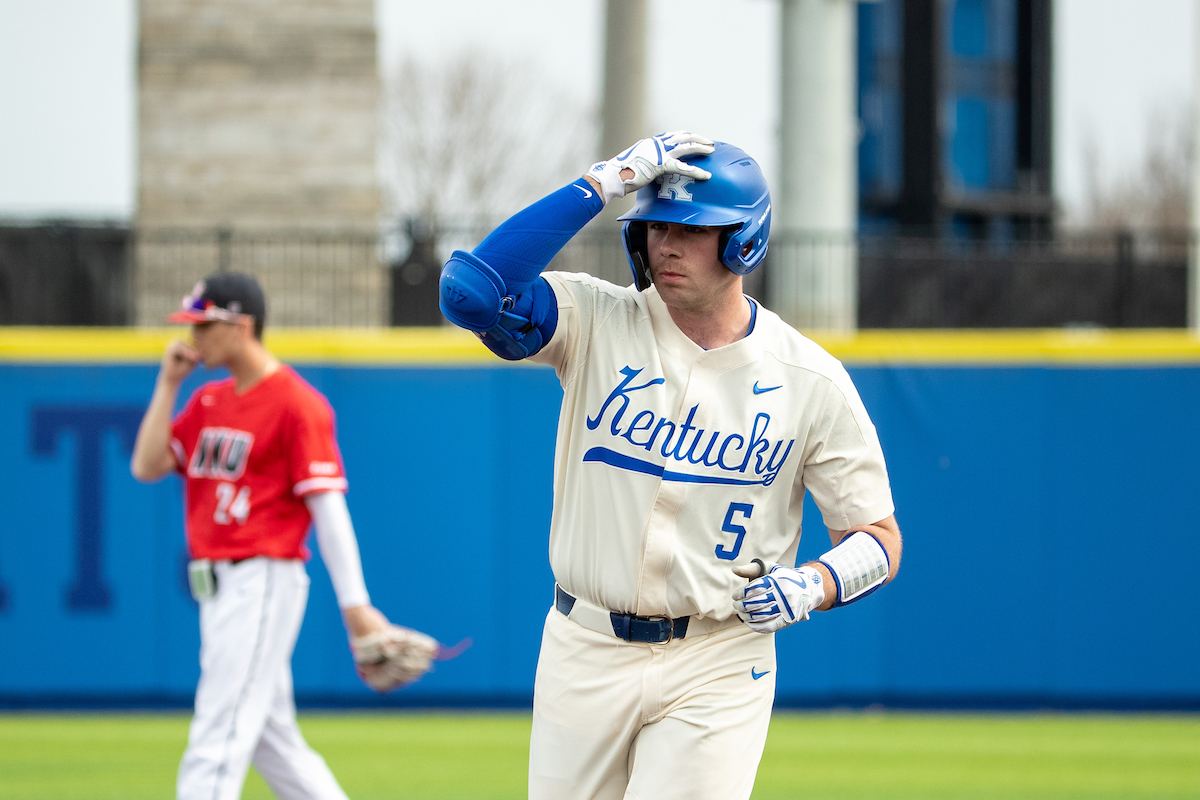 Kentucky Wildcats T.J. Collett (5)

UK over WKU 15-0 at Kentucky Proud Park. 

Photo by Mark Mahan | UK Athletics