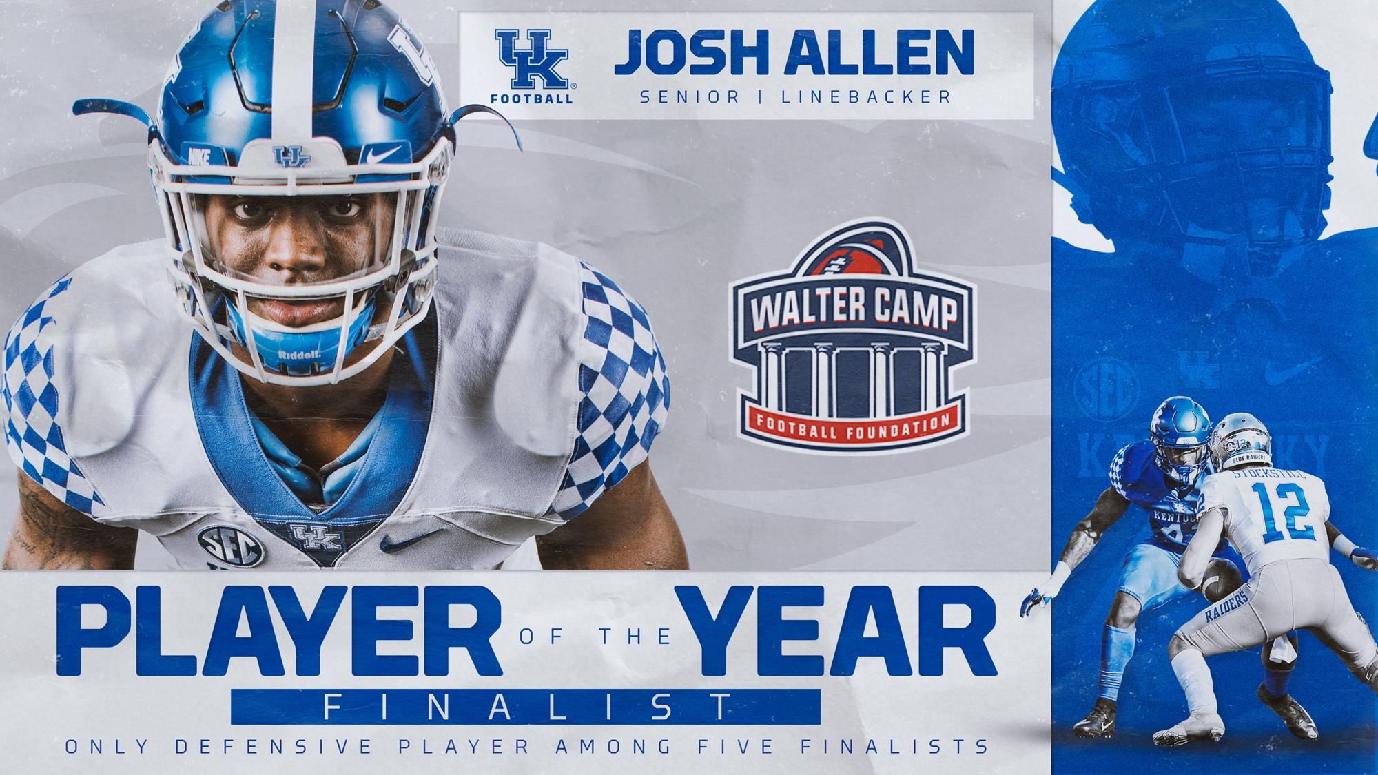 Josh Allen Named Walter Camp Player of the Year Finalist