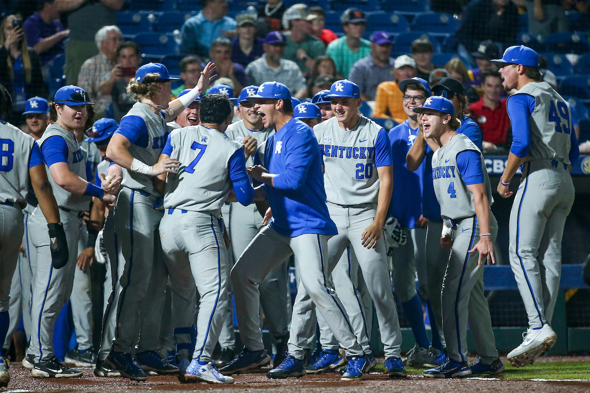 Wyatt Hudepohl. Emilien Pitre.

Kentucky loses to LSU 6-11.

Photo by Sarah Caputi | UK Athletics