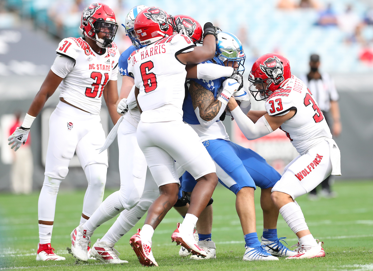 CHRIS RODRIGUEZ JR.

Kentucky beats NC State, 23-21, to win the TaxSlayer Gator Bowl.

Photo by Elliott Hess | UK Athletics