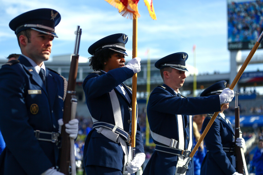 National Anthem.

Kentucky beat New Mexico State 56-16.

Photo by Sarah Caputi | UK Athletics