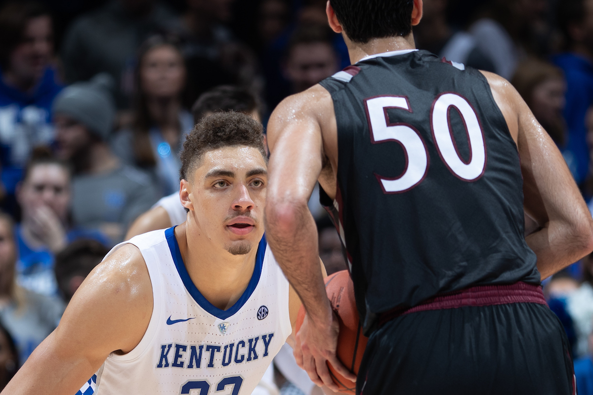 Reid Travis

Men's Basketball beats IUP 86-64.

Photo by Mark Mahan | UK Athletics