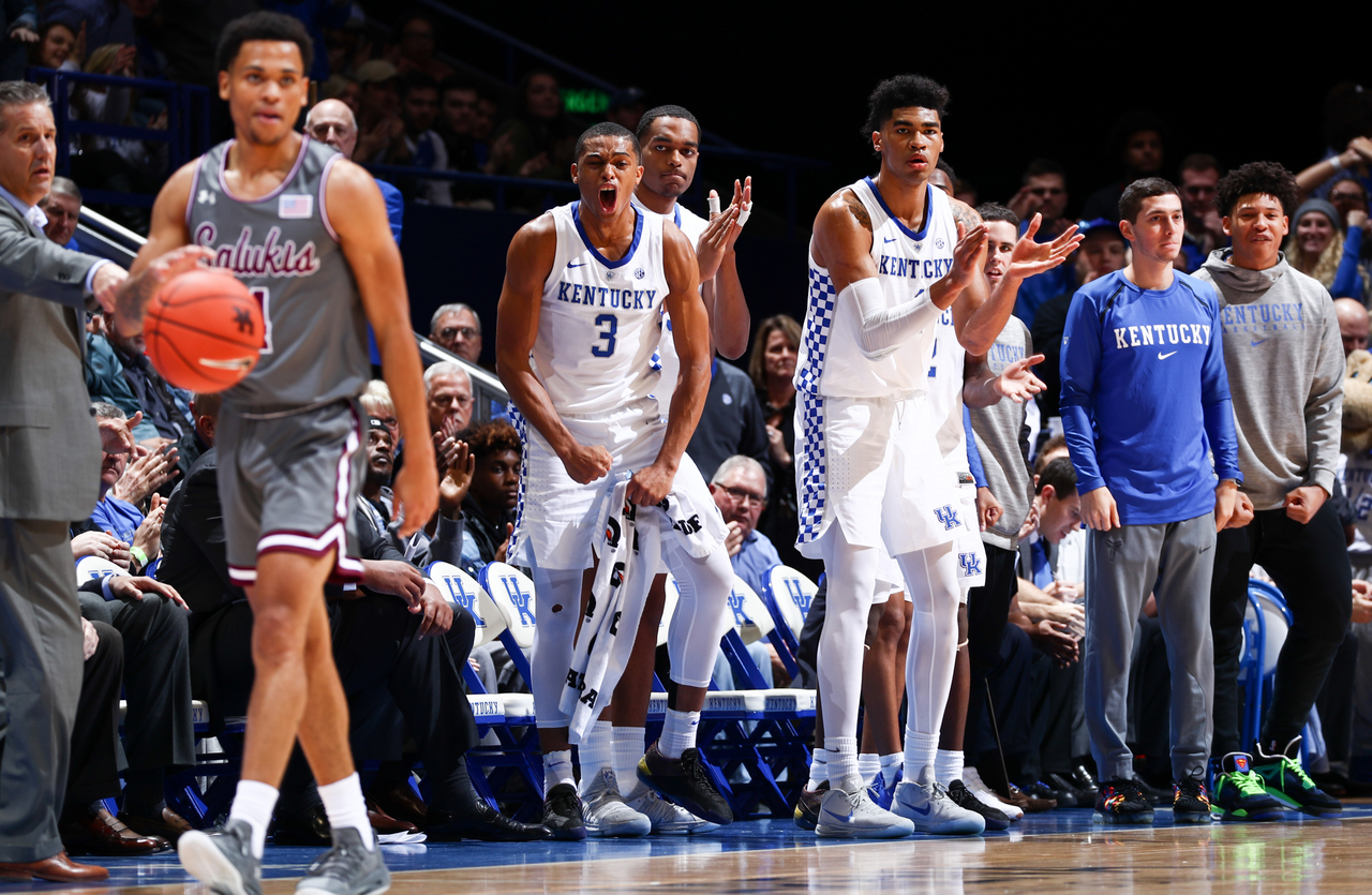 Bench

Men's basketball beat SIU 71-59.

Photo by Chet White | UK Athletics