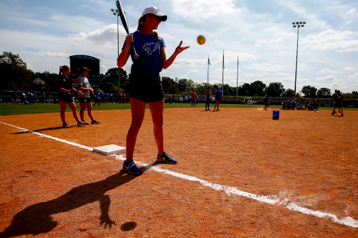 Grace Baalman. 

Kentucky Softball special olympics camp.

Photo by Eddie Justice | UK Athletics