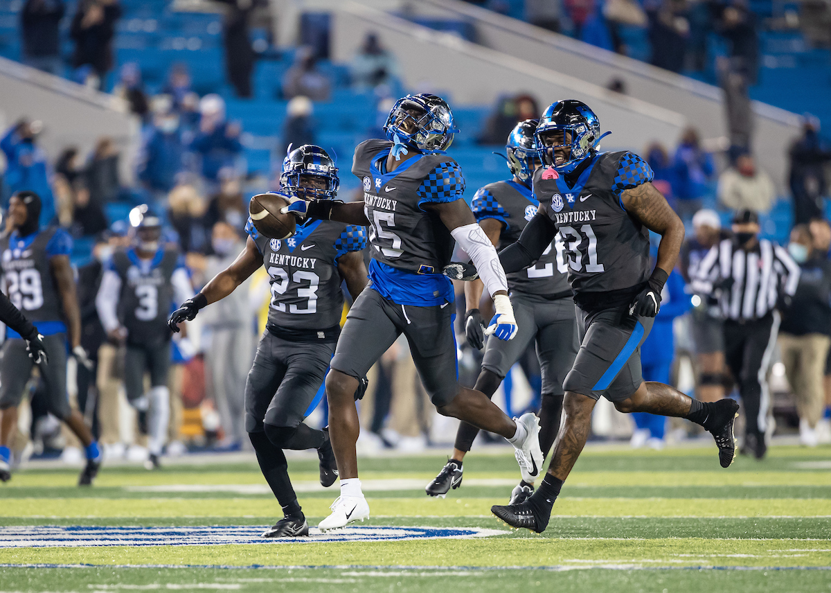 Jordan Wright

Kentucky beats South Carolina, 41-18.

Photo by Jacob Noger | UK Football