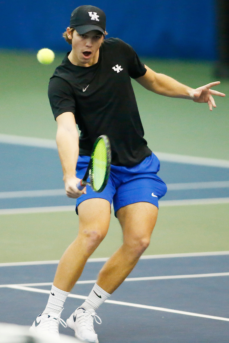 Gus Benson.

The University of Kentucky men?s tennis squad in action against EKU on Friday, January 19th, 2018, at the Hilary J. Boone Center in Lexington, Ky.

Photo by Quinn Foster I UK Athletics