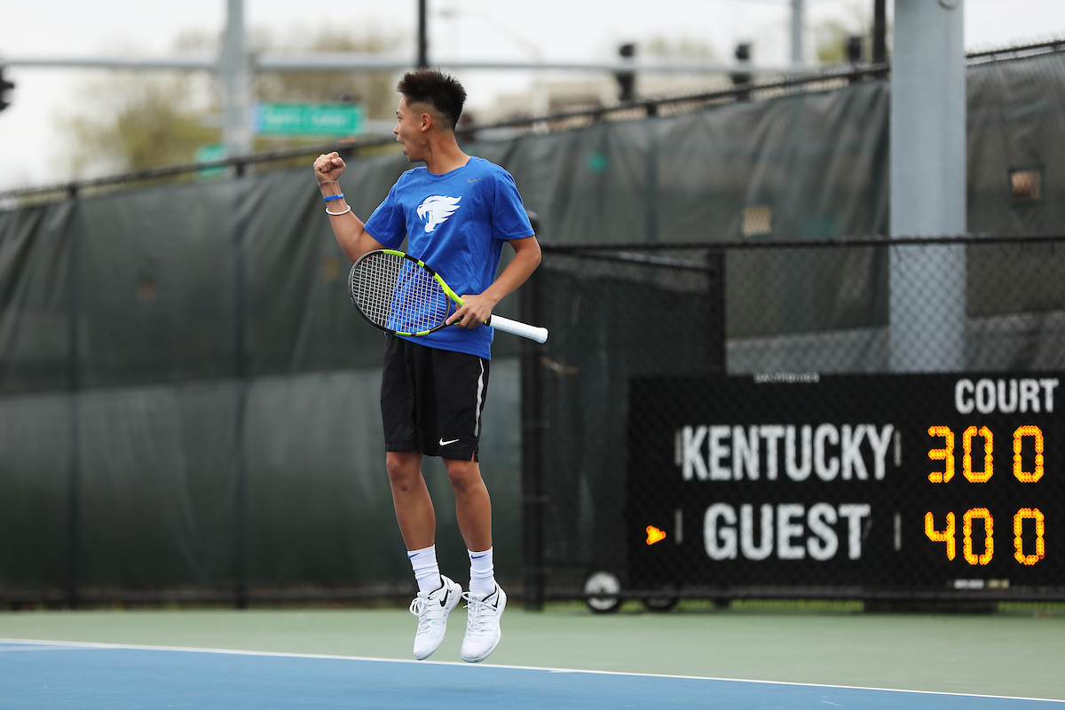 Ying-Ze Chen.

University of Kentucky men's tennis vs. Georgia.

Photo by Quinn Foster | UK Athletics