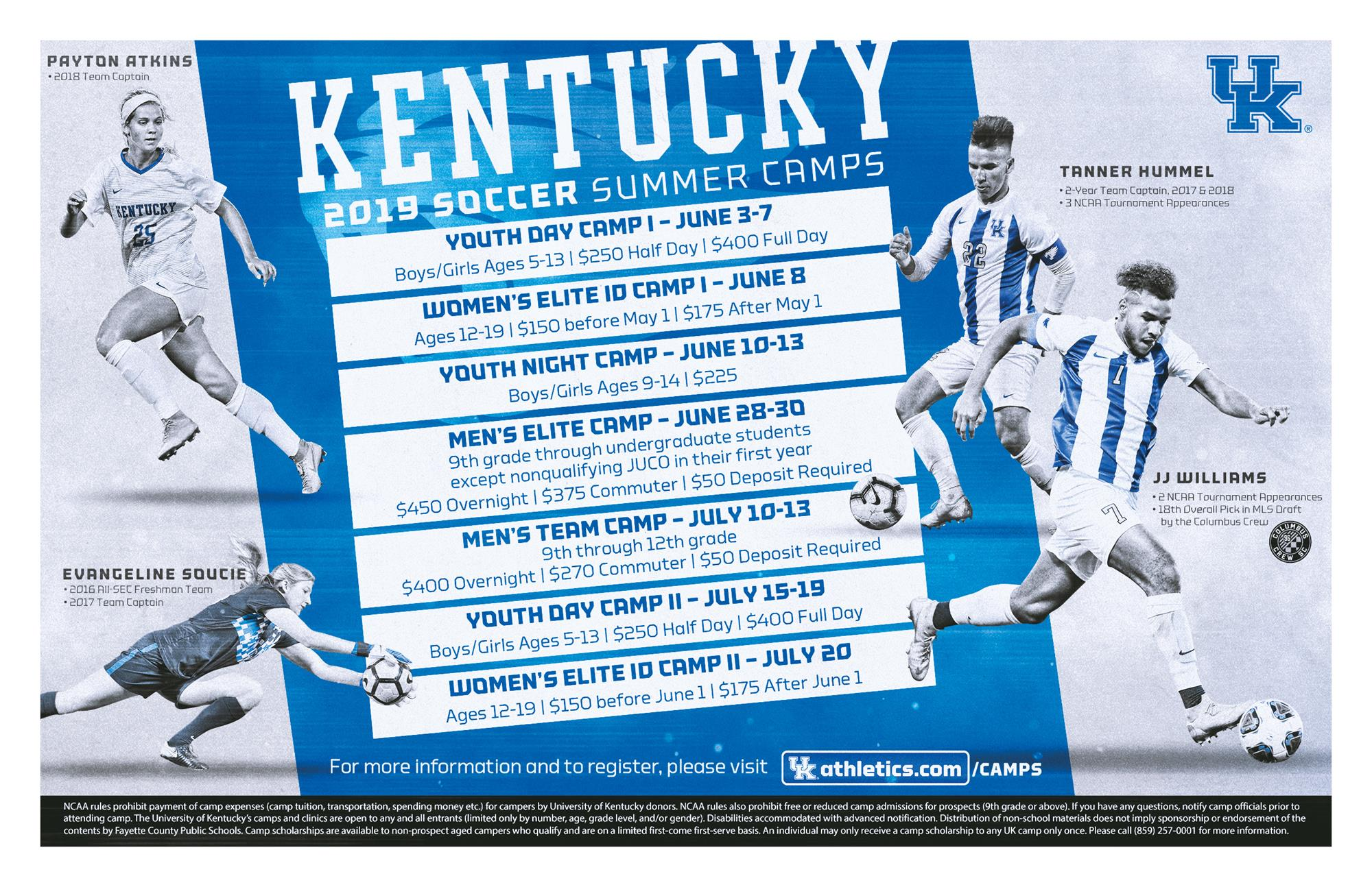 2019 Kentucky Women's Soccer Camps