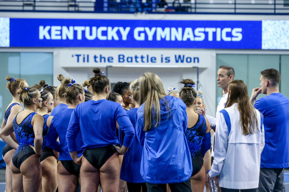 Coach Tim Garrison.

2021-22 Blue-White Meet.

Photo by Sarah Caputi | UK Athletics