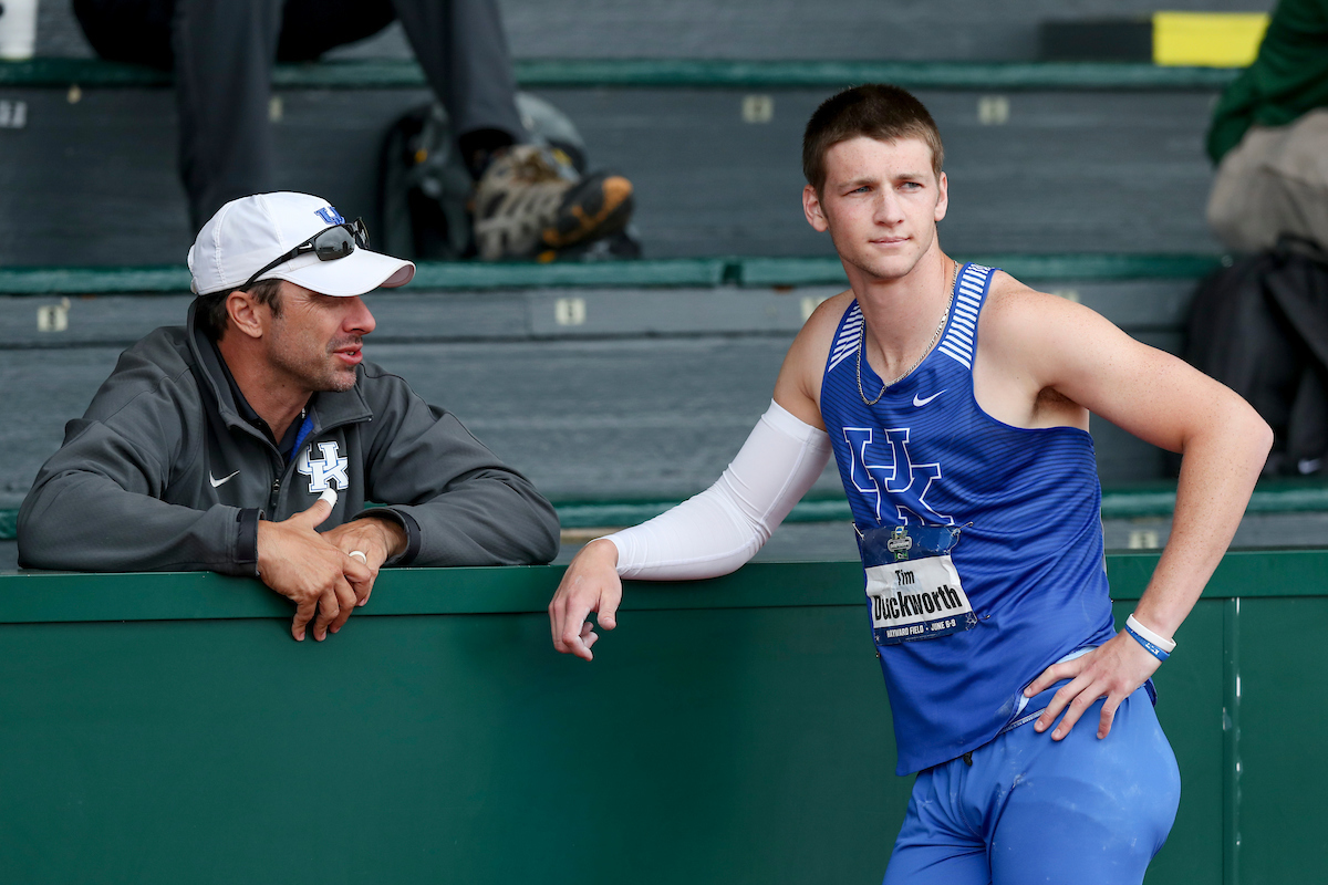 Tim Duckworth.

Day two of the NCAA Track and Field Outdoor National Championships. Eugene, Oregon. Thursday, June 7, 2018.

Photo by Elliott Hess | UK Athletics