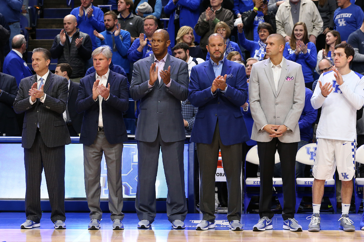 John Calipari, John Robic, Tony Barbee, Joel Justus

The University of Kentucky men's basketball team defeats Mississippi State 78-65 on Tuesday, January 23, 2017, in Lexington's Rupp Arena.


Photo By Barry Westerman | UK Athletics