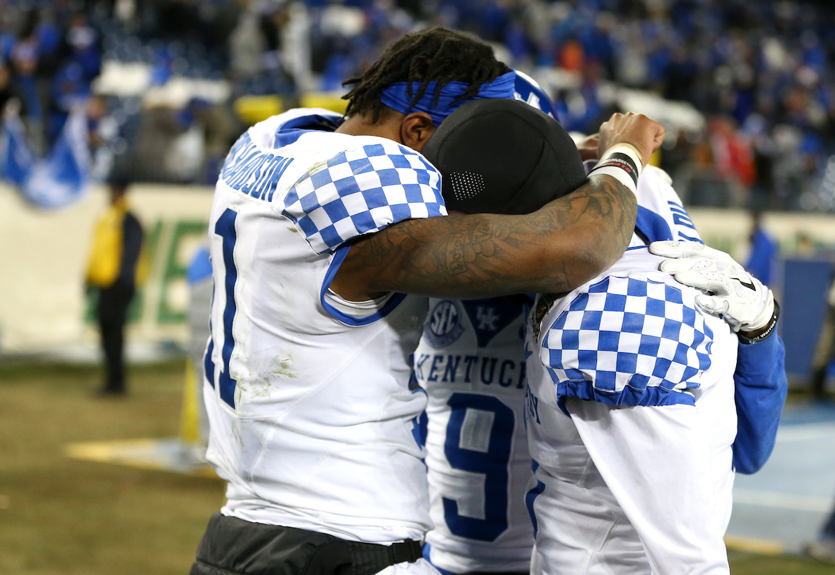 Tavin Richardson, and Garrett Johnson.

The University of Kentucky football team falls to Northwestern 23-24 in the Music City Bowl on Friday, December 29, 2017, at Nissan Field in Nashville, Tn.


Photo By Barry Westerman | UK Athletics