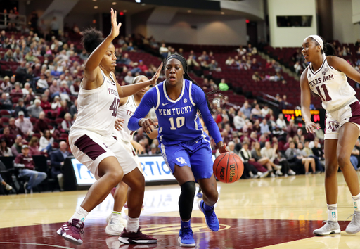 The UK Women's Basketball falls to Texas A&M. 
Photo by Hannah Phillips  | UK Athletics