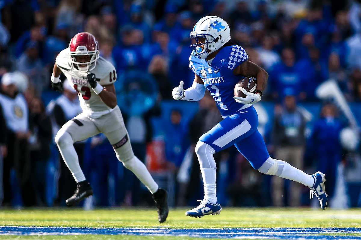 Wan’Dale Robinson. 

Kentucky beat New Mexico State 56-16.

Photo by Eddie Justice | UK Athletics