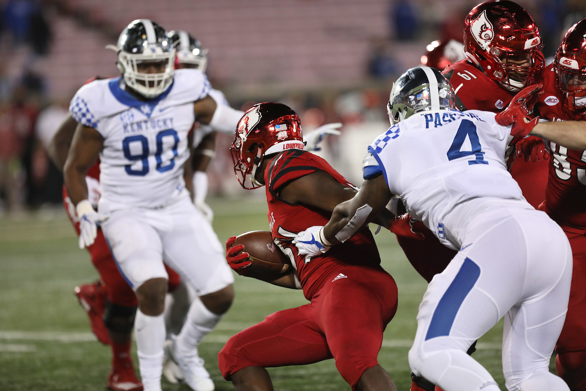 Kentucky Football beats Louisville at Cardinal Stadium 56-10.

Photo By Robert Burge l UK Athletics