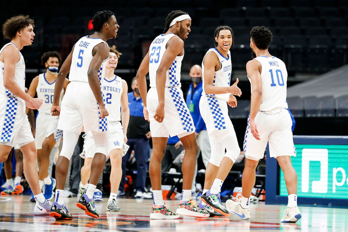 Brandon Boston Jr. Terrence Clarke. Isaiah Jackson. Davion Mintz.

Kentucky falls to Kansas, 65-62, in the State Farm Champions Classic.

Photo by Chet White | UK Athletics