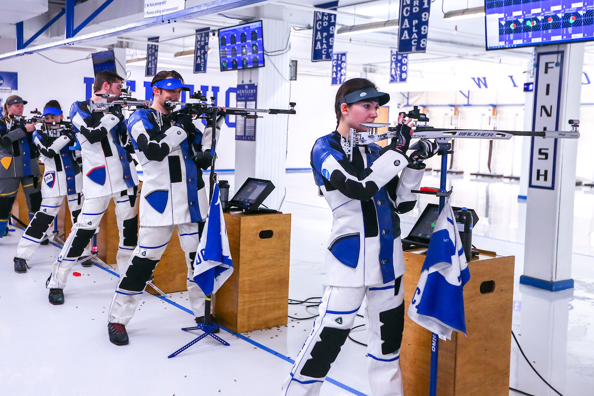 Mary Tucker, Will Shaner, Richard Clark, and Jaden Thompson.

Kentucky competes against Akron.

Photo by Sarah Caputi | UK Athletics