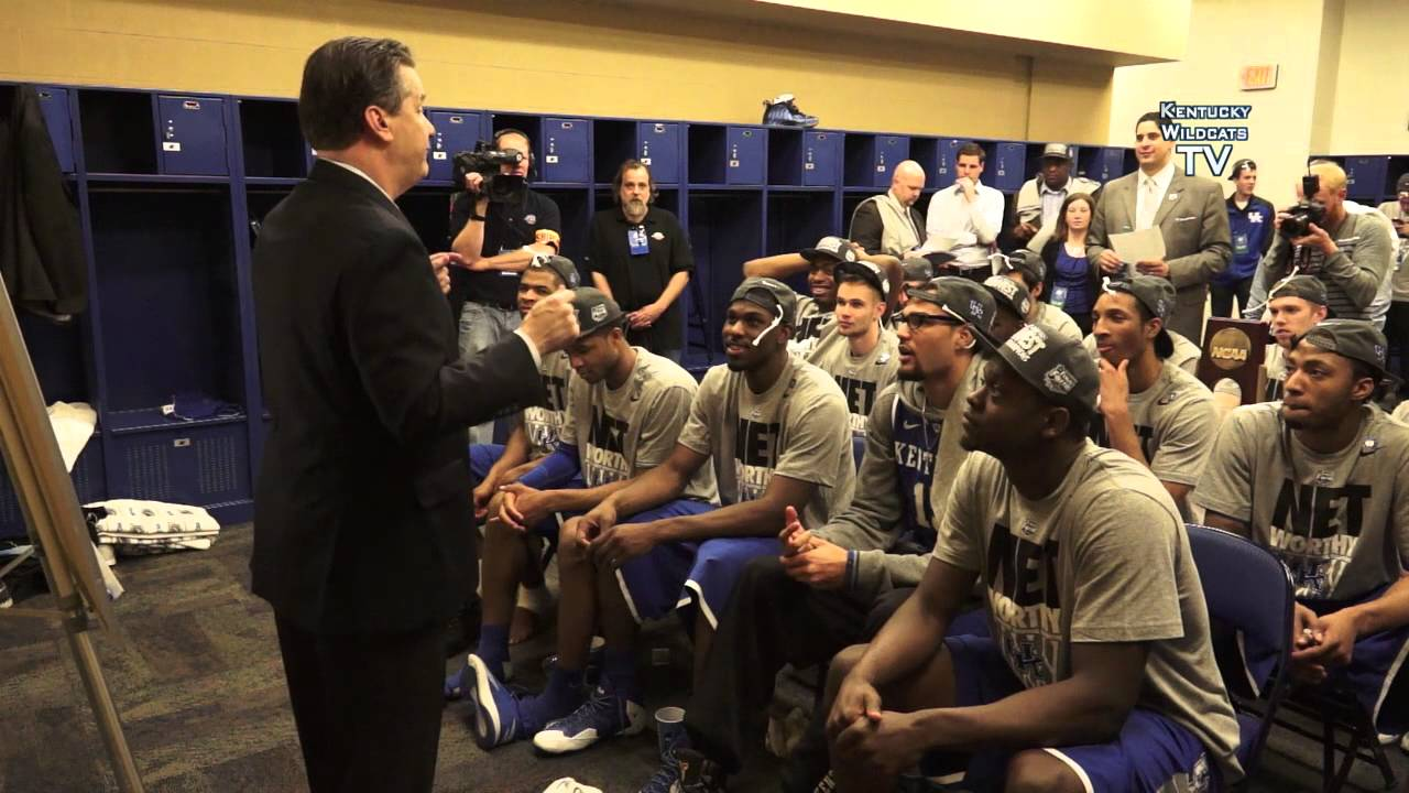 Kentucky Wildcats TV: Coach Cal talks to his team following the victory over Michigan.