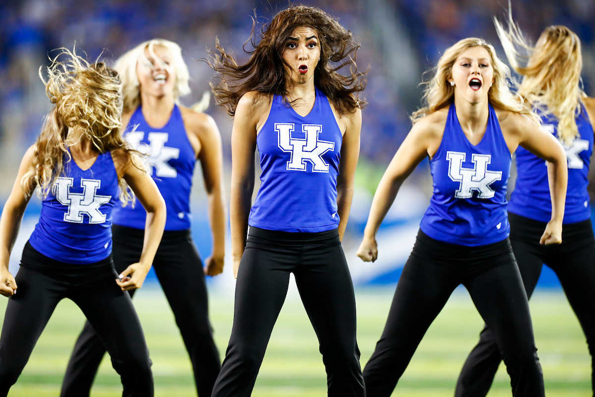 Dance Team.

UK beat EMU 38-17.

Photo by Chet White | UK Athletics