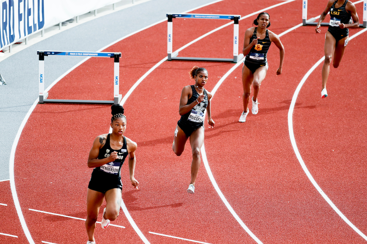 Masai Russell.

Day 2. 2021 NCAA Track and Field Championships.

Photo by Chet White | UK Athletics