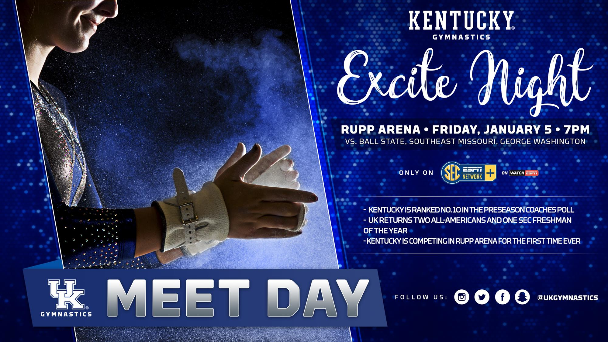 Kentucky Gymnastics Set for Excite Night at Rupp Arena