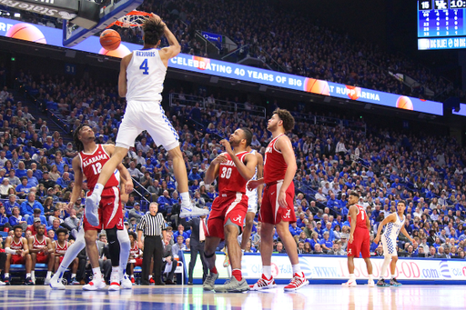 Nick Richards.

The University of Kentucky men's basketball team beats Alabama 81-71, on Saturday, February 17, 2018 at Rupp Arena.

Photo by Quinn Foster I UK Athletics