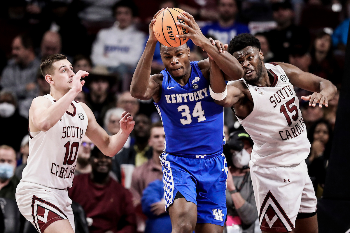 Oscar Tshiebwe.

Kentucky beat South Carolina 86-76.

Photos by Chet White | UK Athletics