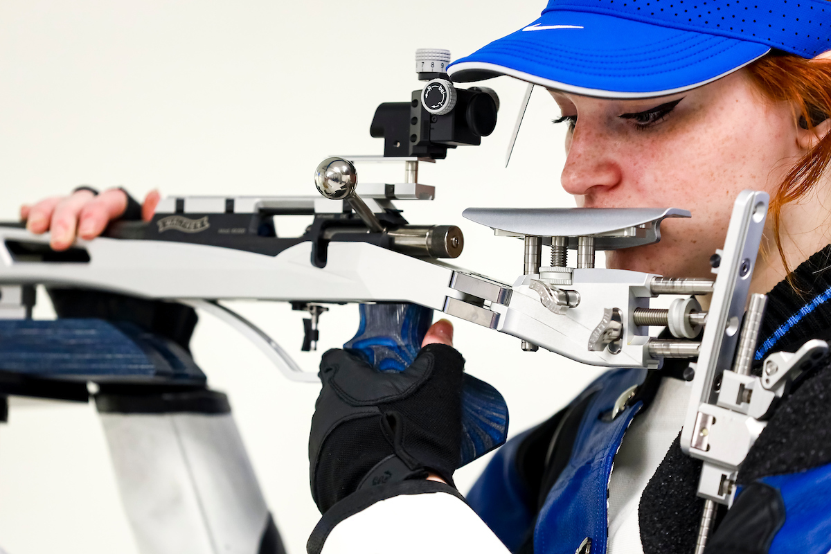 Kayla Kalenza. 

Kentucky Rifle vs Morehead St.

Photo by Eddie Justice | UK Athletics