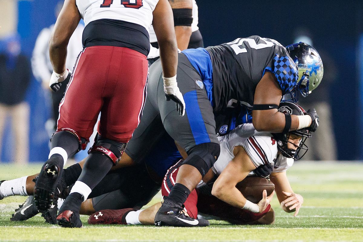 PHIL HOSKINS.

Kentucky beats South Carolina, 41-18.

Photo by Elliott Hess | UK Athletics