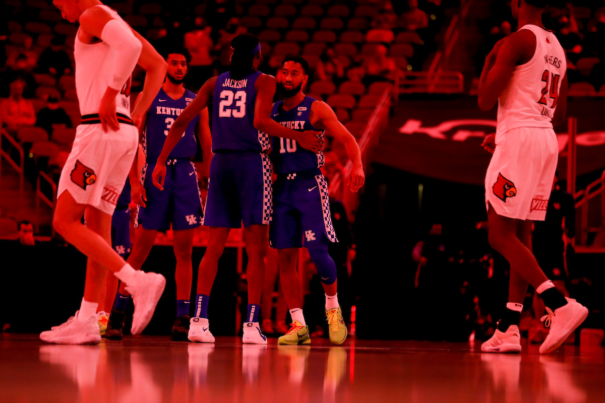 Olivier Sarr. Isaiah Jackson. Davion Mintz.

Kentucky loses to Louisville 62-59.

Photo by Chet White | UK Athletics
