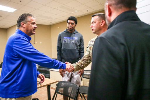 John Calipari, Keion Brooks Jr.

The Kentucky men's basketball team visited Fort Knox on Friday to visit with students and take a tour of the General George Patton Museum.

Photo by Grace Bradley | UK Athletics
