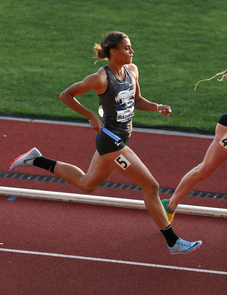 Sydney McLaughlin.

Day two of the NCAA Track and Field Outdoor National Championships. Eugene, Oregon. Thursday, June 7, 2018.

Photo by Elliott Hess | UK Athletics