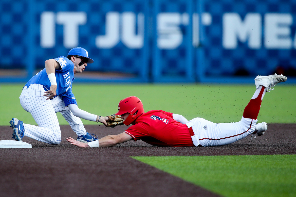 Drew Grace.

Kentucky loses to UofL 12-5.

Photo by Chet White | UK Athletics