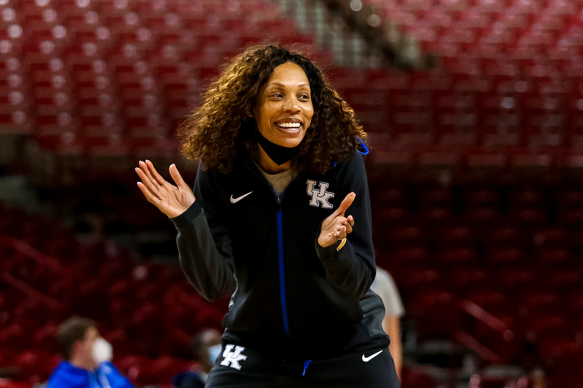 Kyra Elzy.

Kentucky at Arkansas Shootaround.

Photo by Eddie Justice | UK Athletics