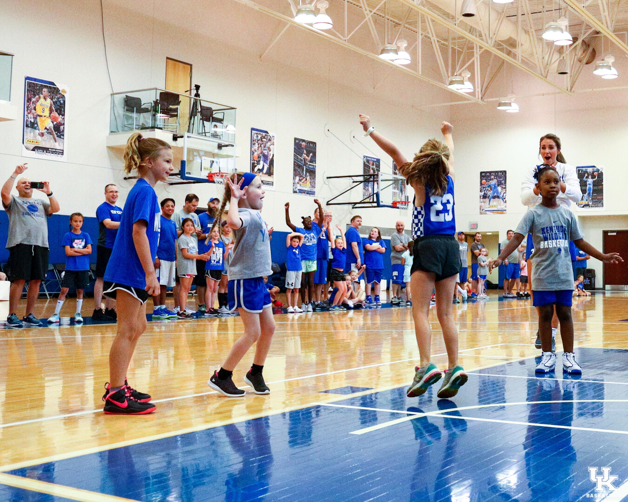 The 2021 Father-Daughter Kentucky men's basketball camp.

Photo by Eddie Justice | UK Athletics