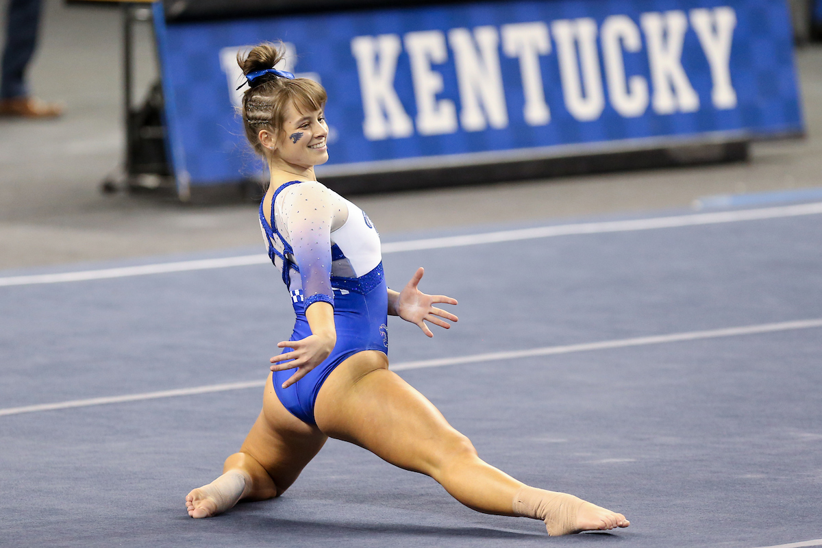 Anna Haigis.

Kentucky beats LSU 197.100 - 196.800.

Photo by Sarah Caputi | UK Athletics