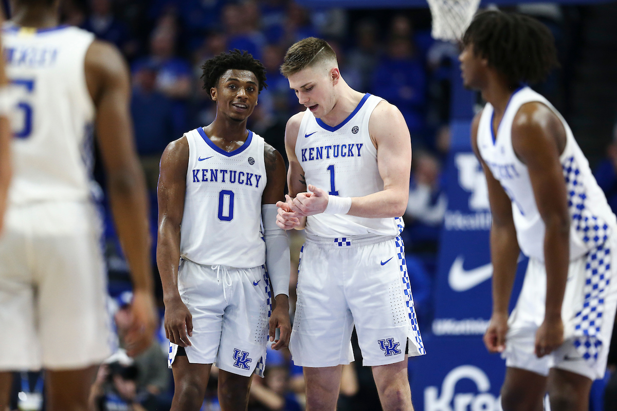 Ashton Hagans. Nate Sestina.

Kentucky beat Miss St. 80-72.

Photo by Chet White | UK Athletics