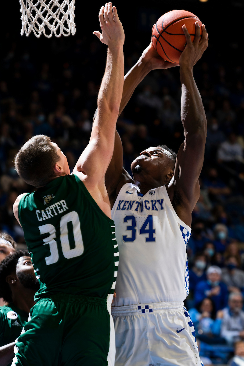Oscar Tshiebwe.

Kentucky beat Ohio University 77-59.

Photos by Chet White | UK Athletics
